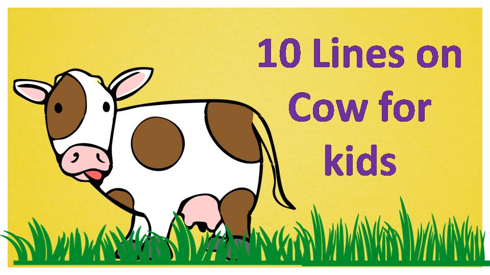 10 Lines on cow for kids
